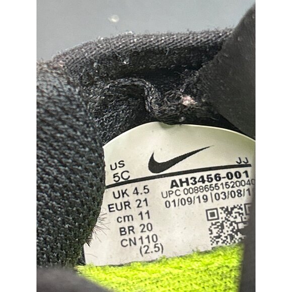 Nike Free Run Sneakers Black & Red Infant Toddler Size 5C AH3456-001 - Picture 5 of 6